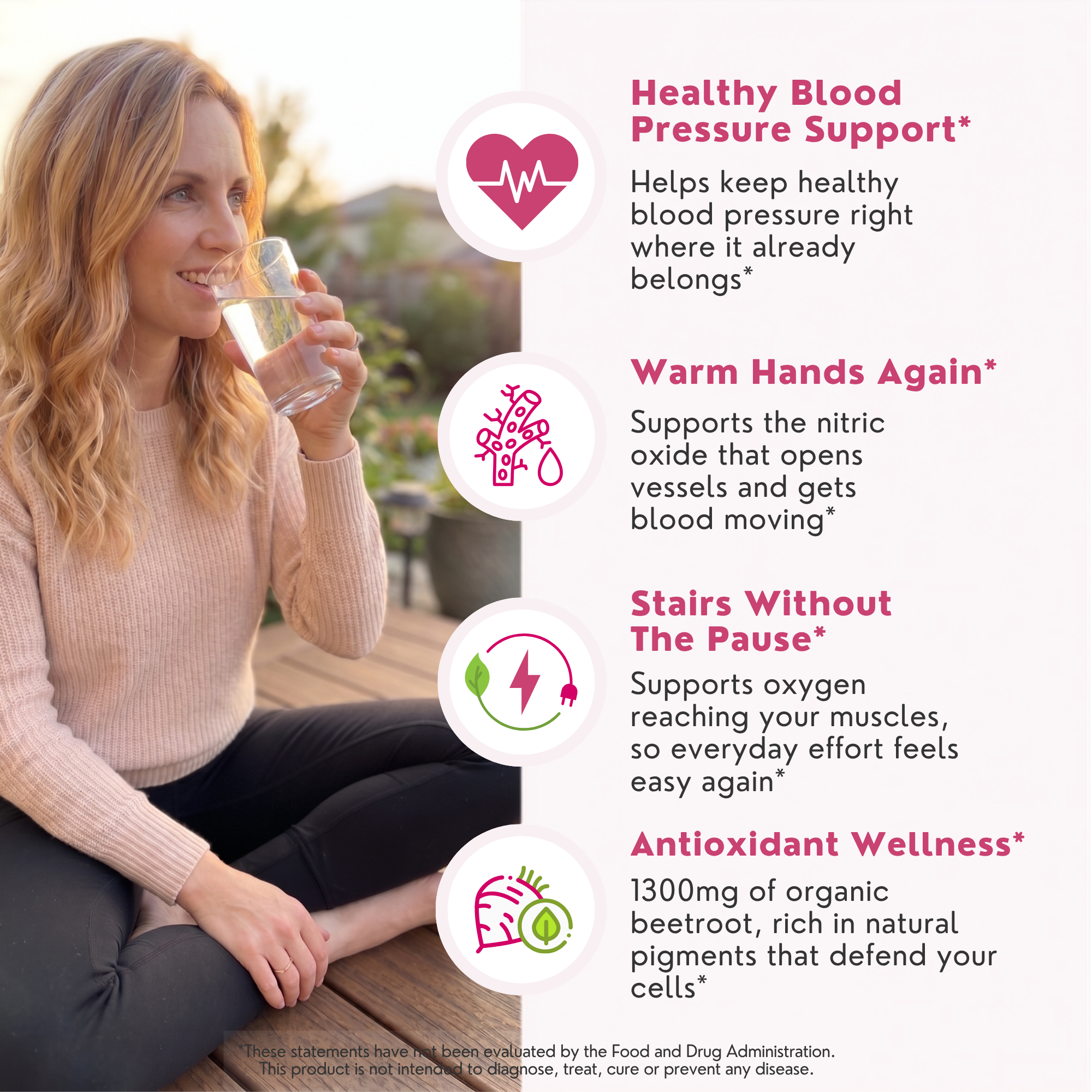 Organic Beetroot Capsules for Blood Flow & Circulation