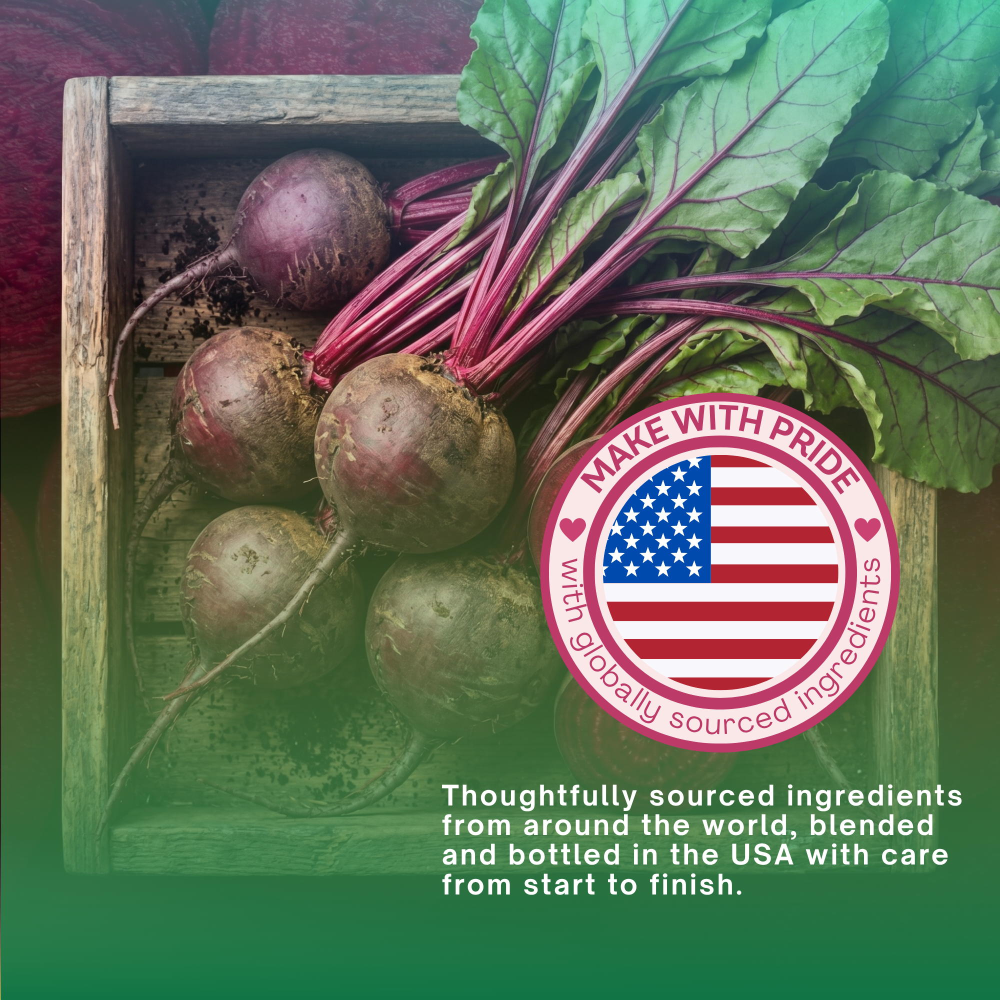 Organic Beetroot Capsules for Blood Flow & Circulation