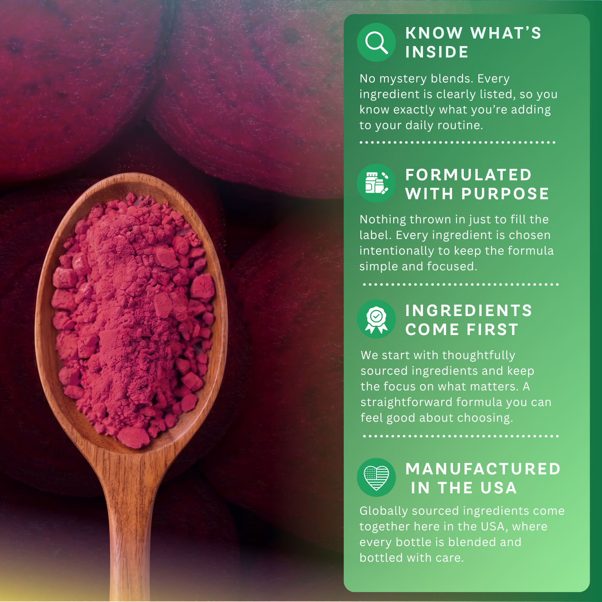 Organic Beetroot Capsules for Blood Flow & Circulation