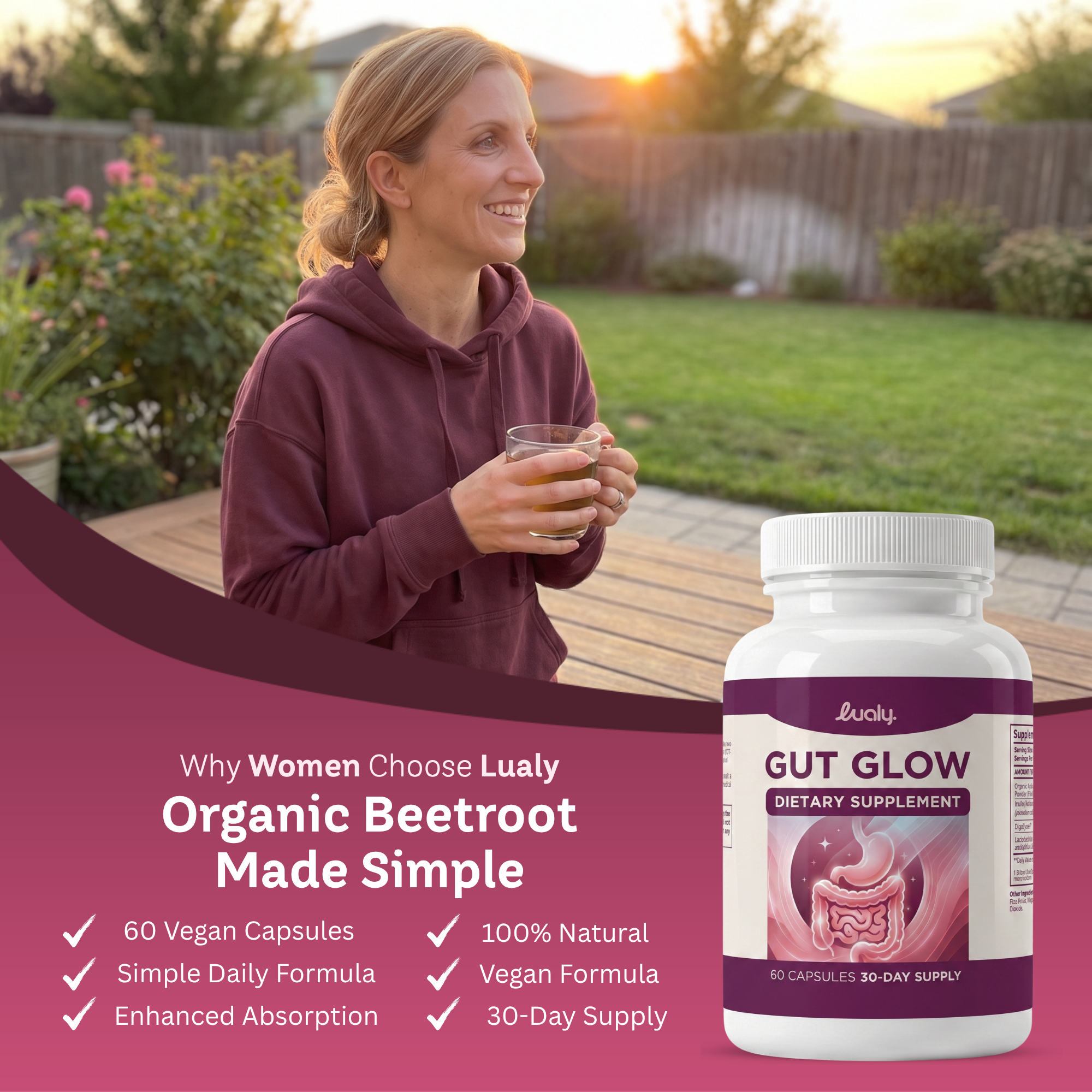 Gut Glow — Digestive Enzymes + Probiotic for Bloating & Gut Health