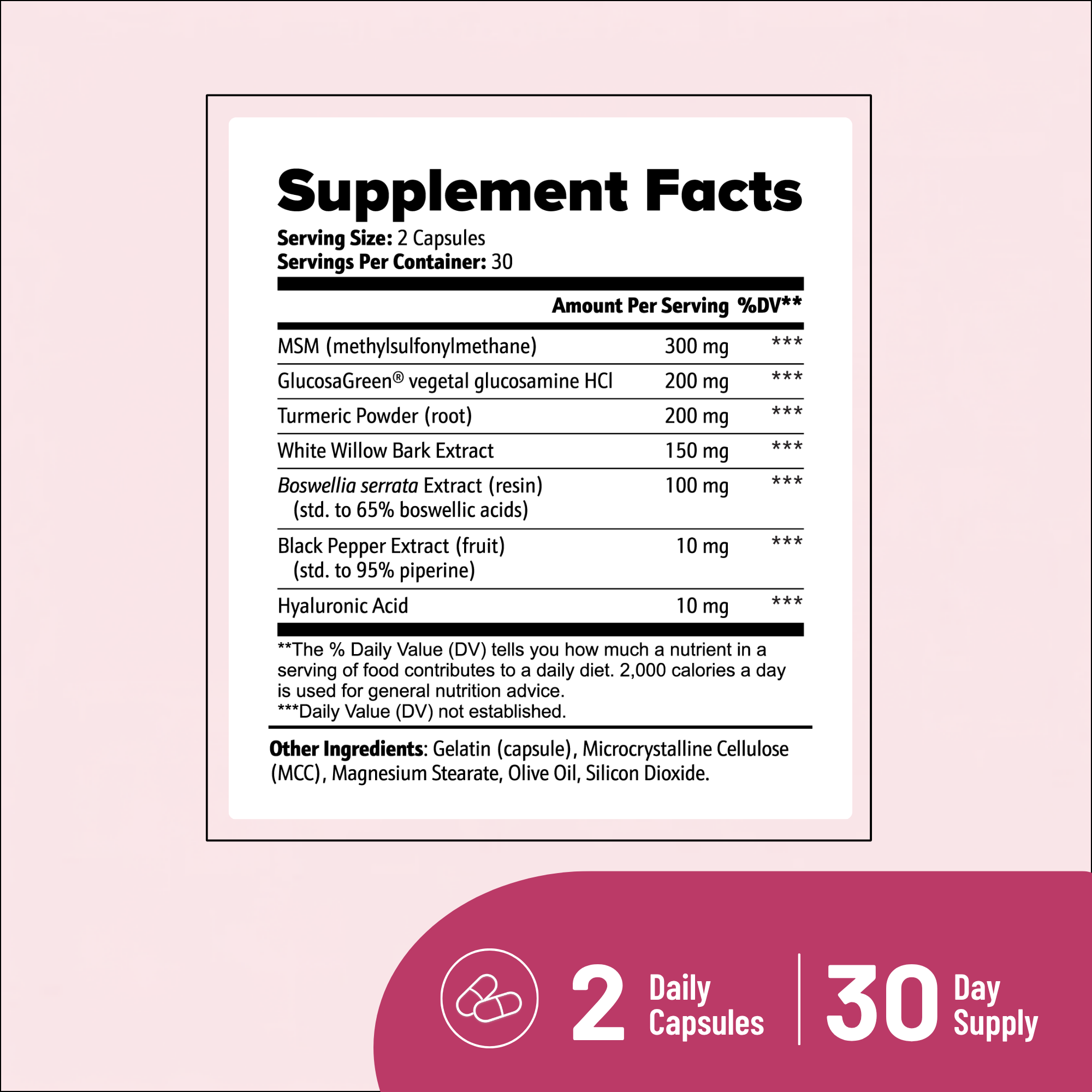 Joint Support Glucosamine + Turmeric Complex for Joint Comfort & Flexibility