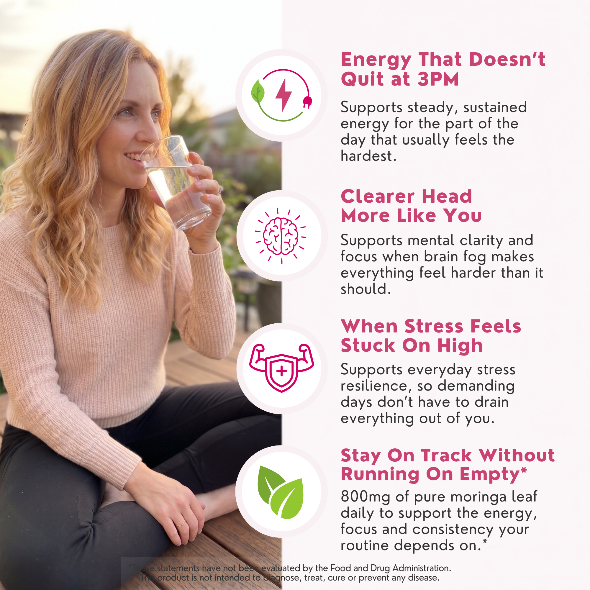 Moringa Oleifera Leaf Capsules for Energy & Focus